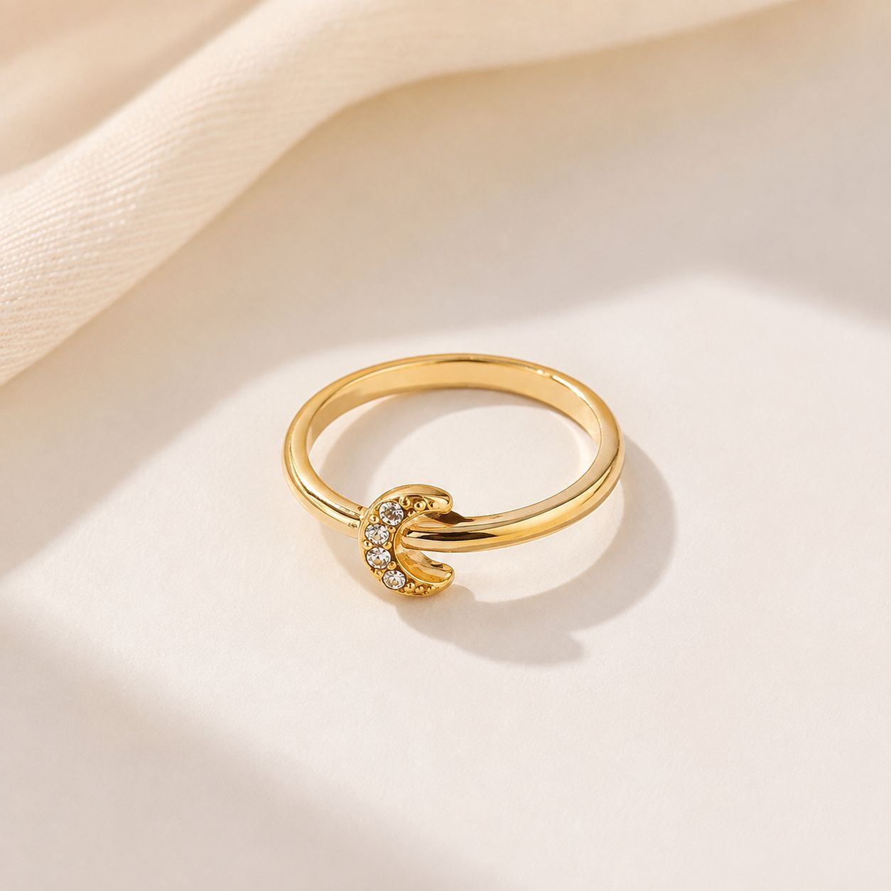 Crescent Spark Ring