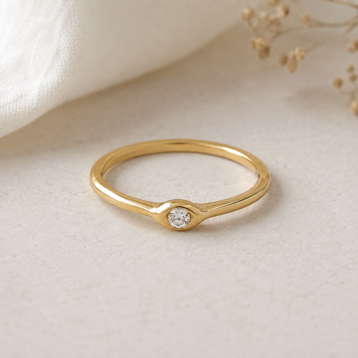 Solitaire Whisper Ring