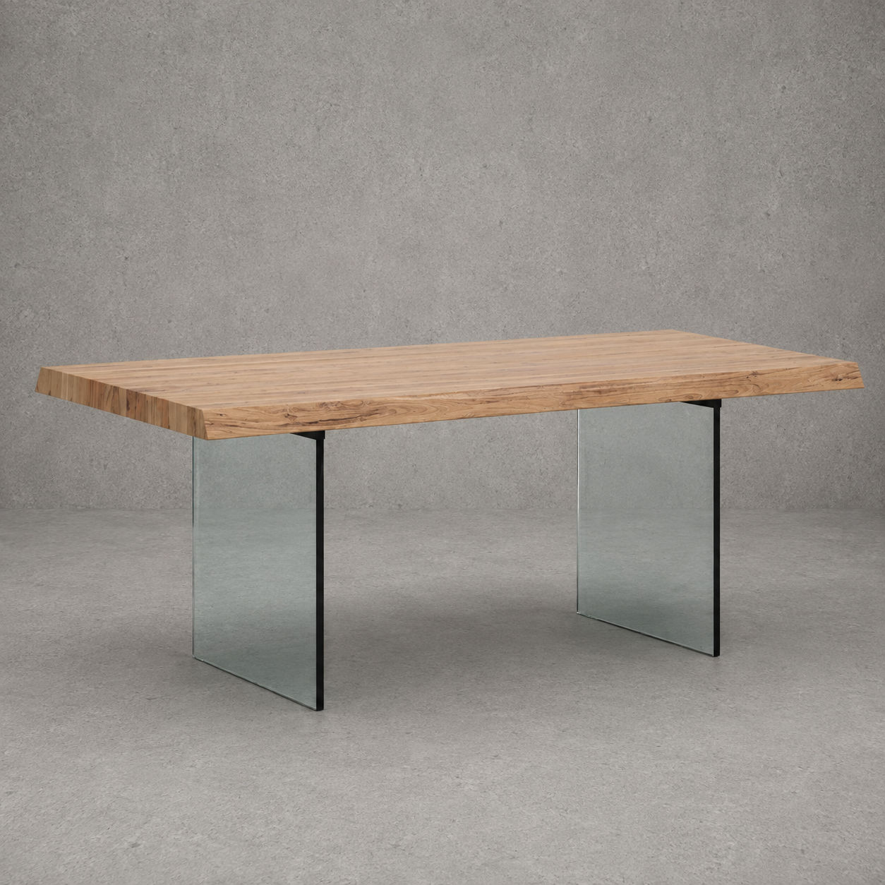 Andy Rectangular Dining Table Glass Legs
