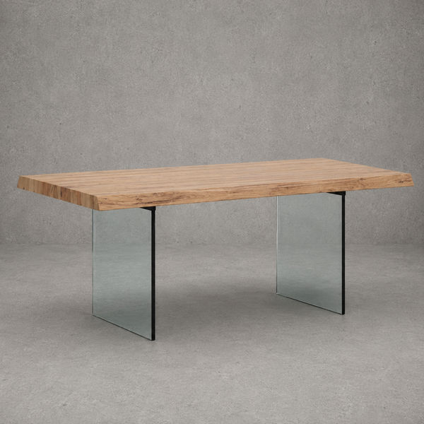 Andy Rectangular Dining Table Glass Legs