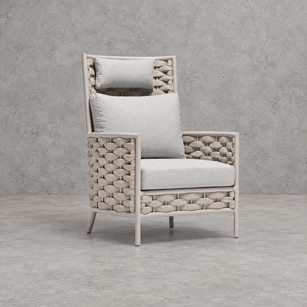 Camille Outdoor High-Back Armchair