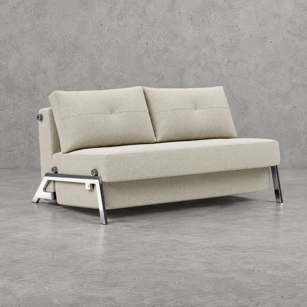 Cubed Sleeper Sofa with Chrome Legs