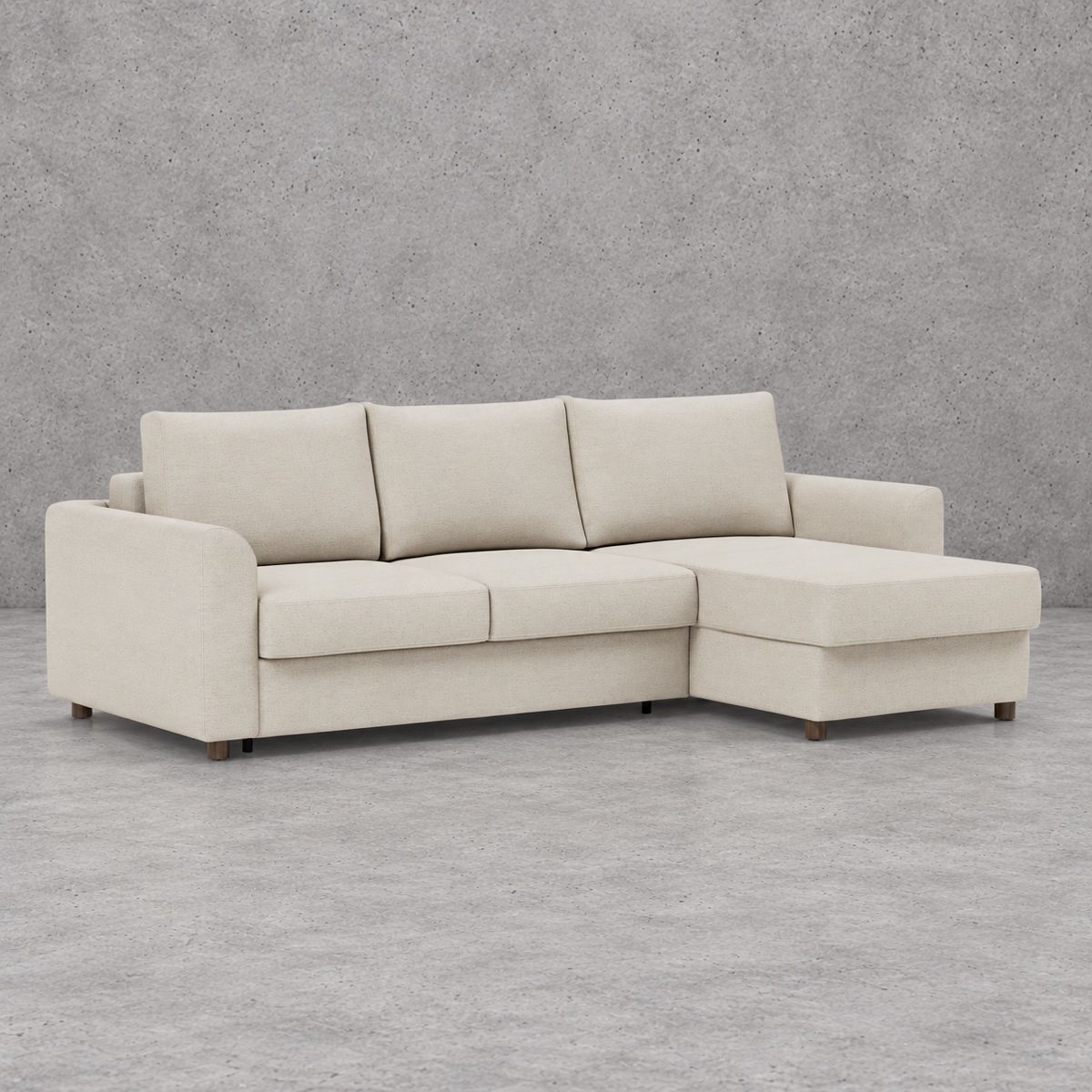 Neah Sleeper Sofa Chaise with Curved Arms