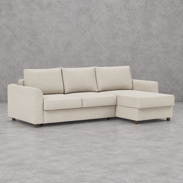 Neah Sleeper Sofa Chaise with Curved Arms