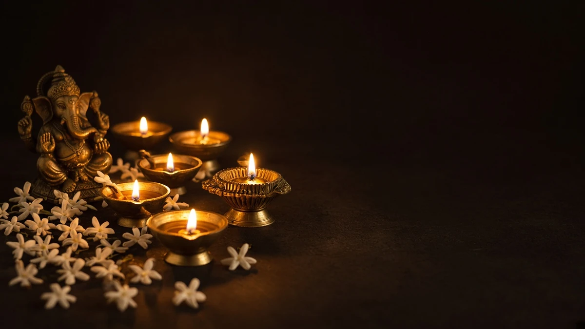 Traditional brass lamps