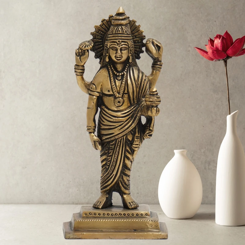 Brass Lord Dhanvantari Idol