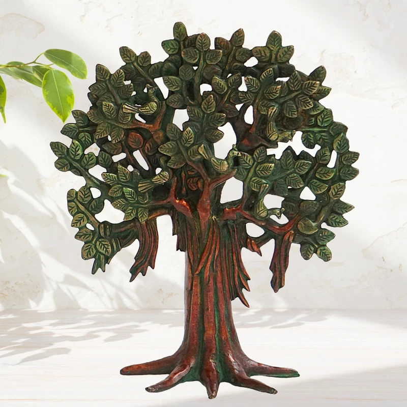 BrassTree of Life,Kalpavriksha Tree in Antique Brown Finish