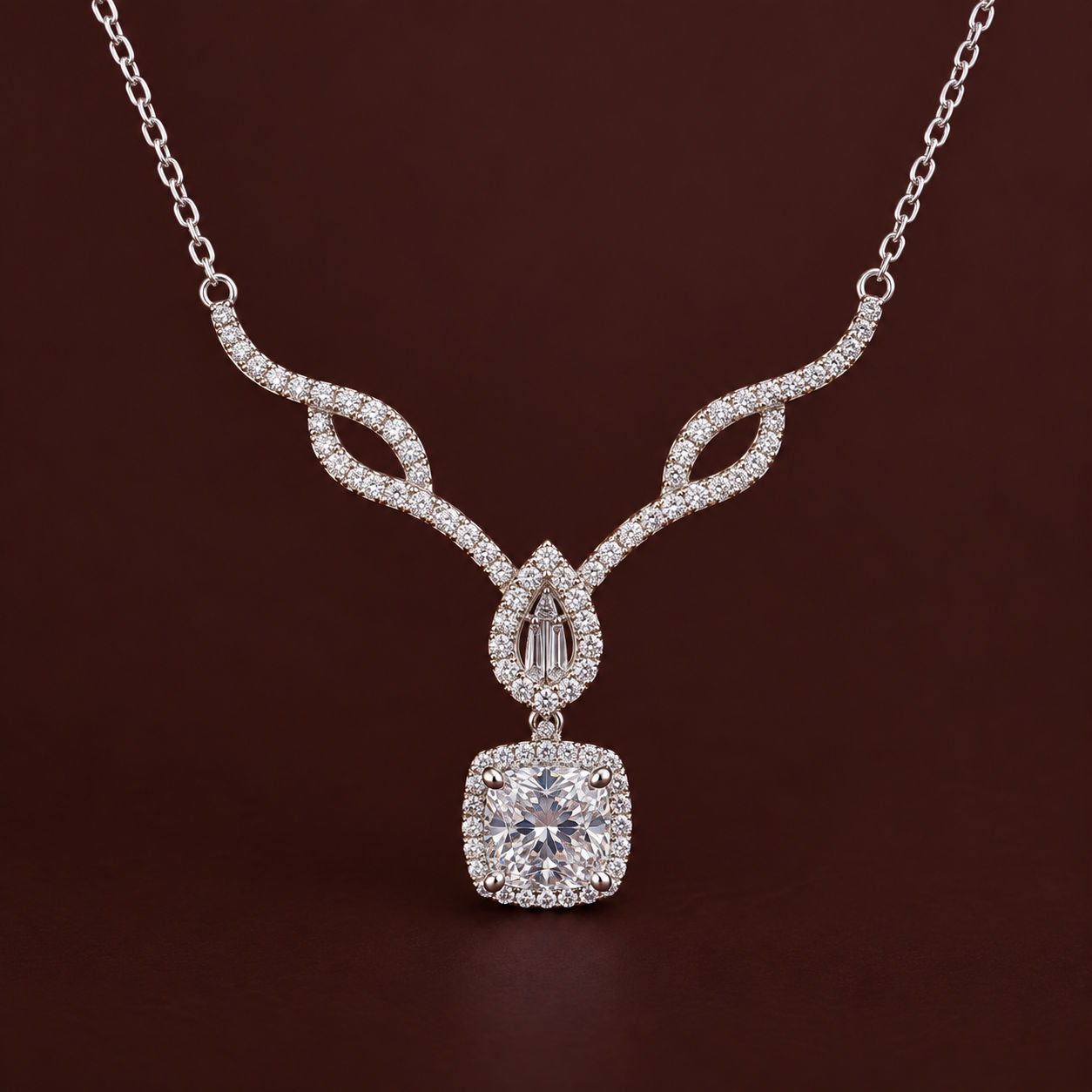Celeste moissanite necklace