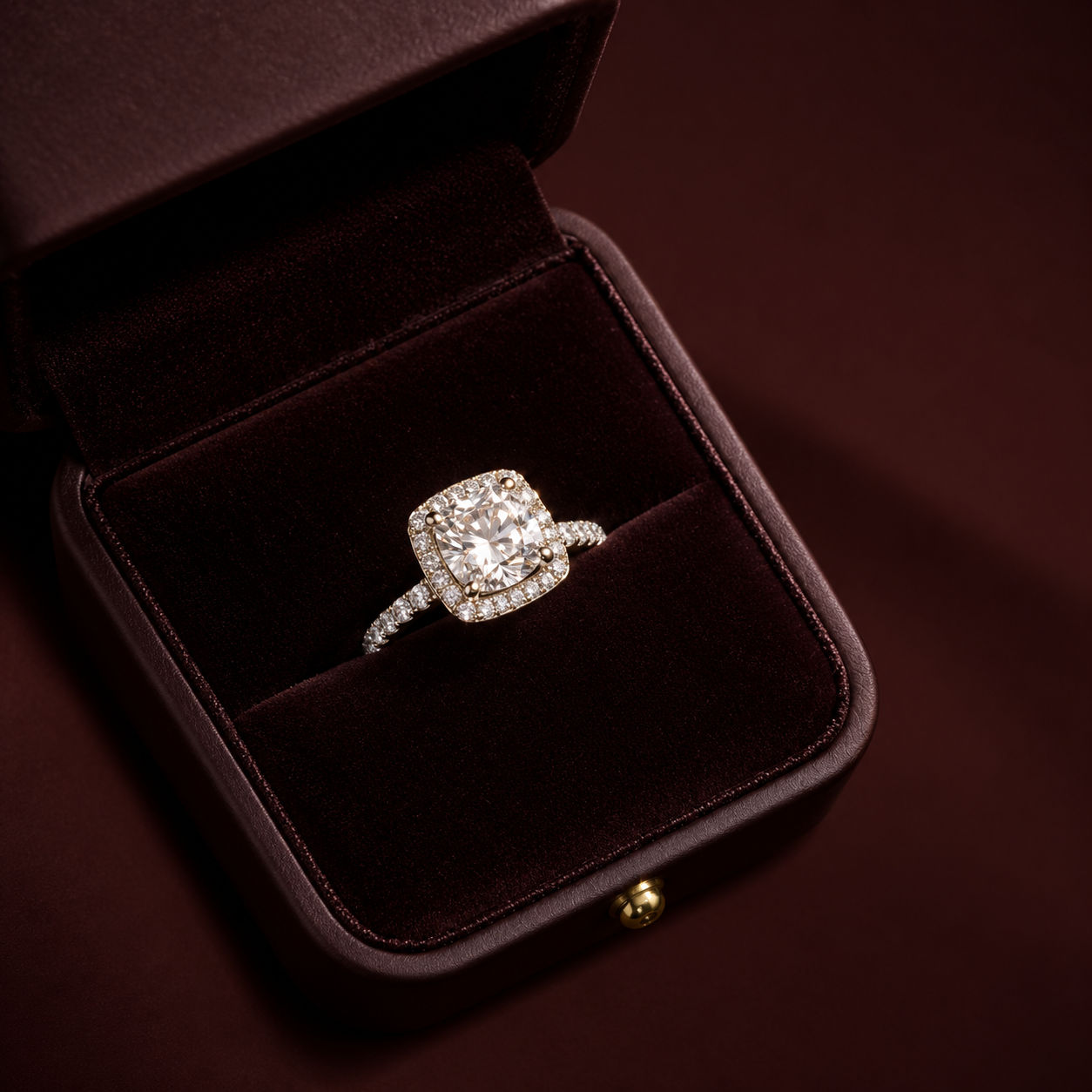 Celestial Embrace moissanite engagement ring