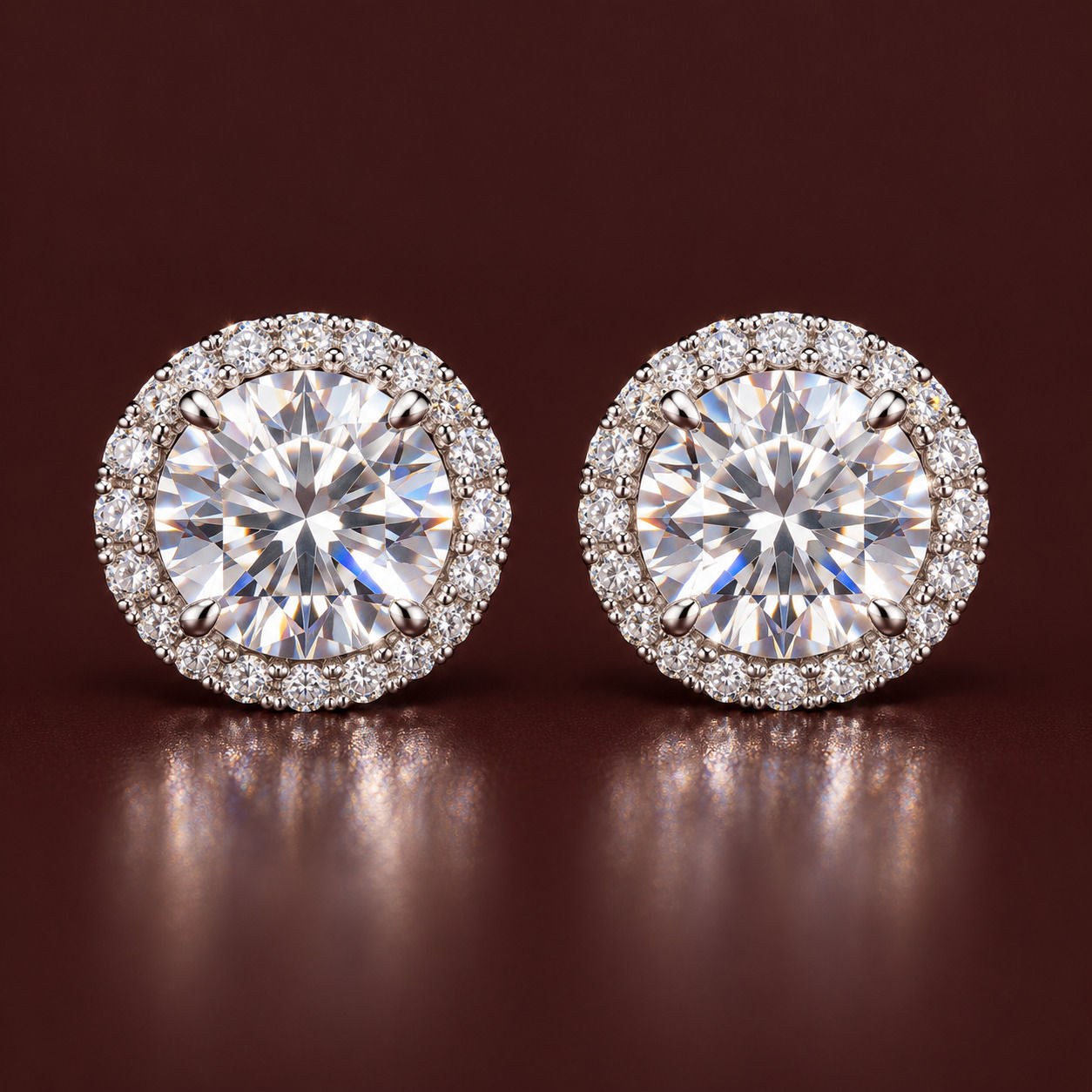 Elan moissanite earrings