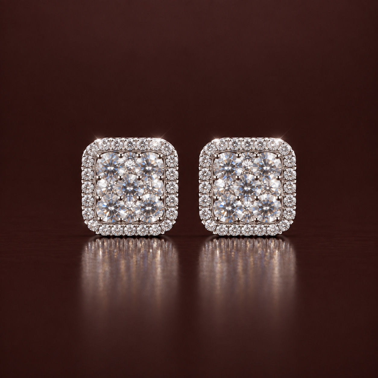 Galaxy Burst moissanite earrings