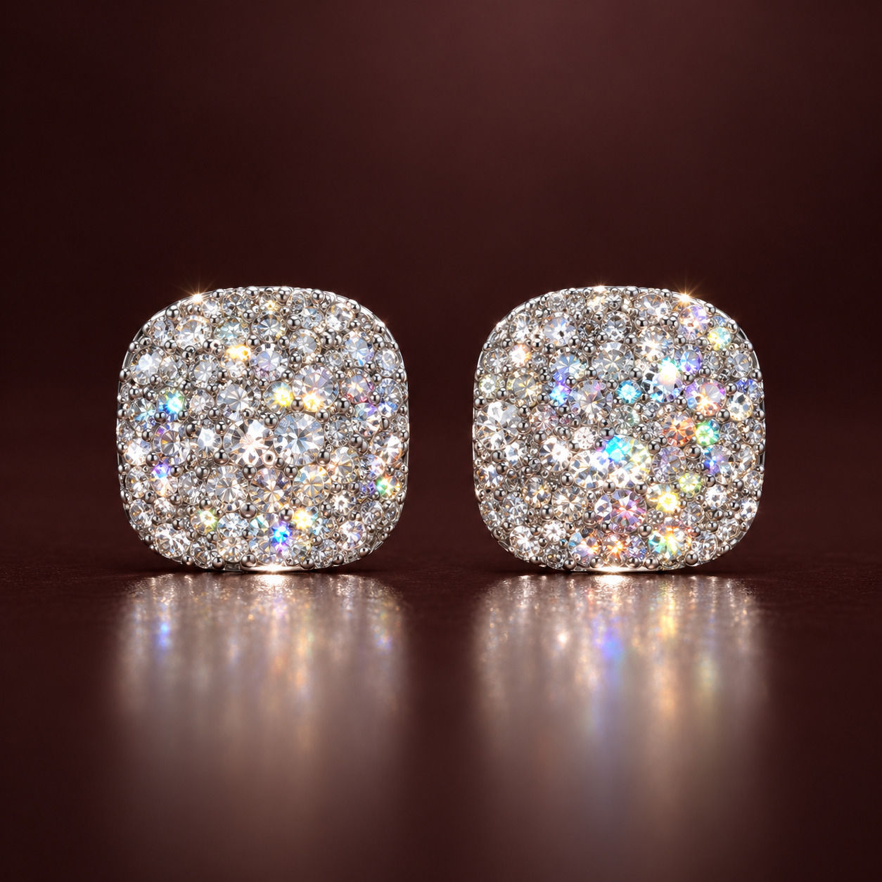 Omega moissanite earrings
