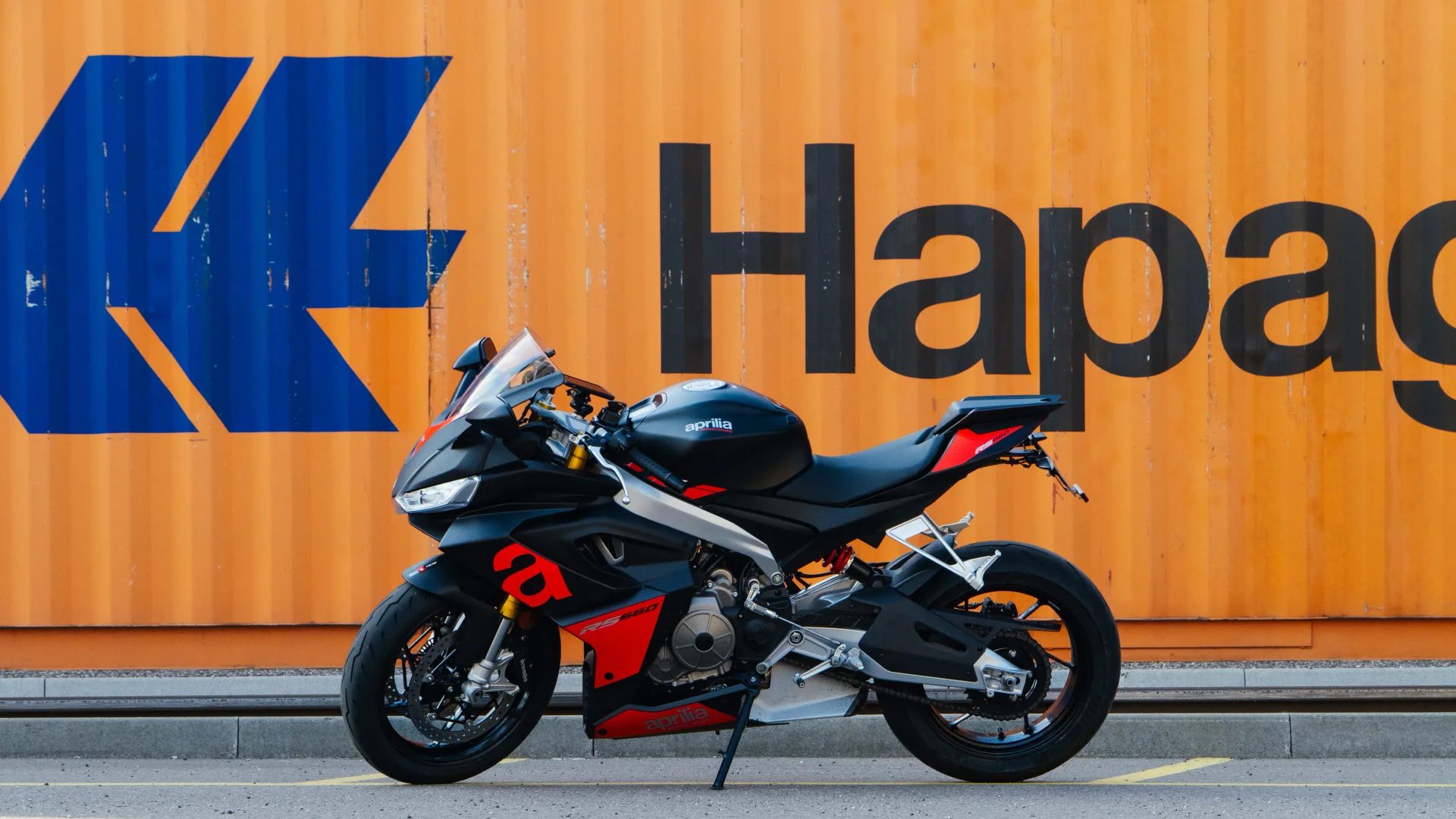 Aprilia RS660 with container