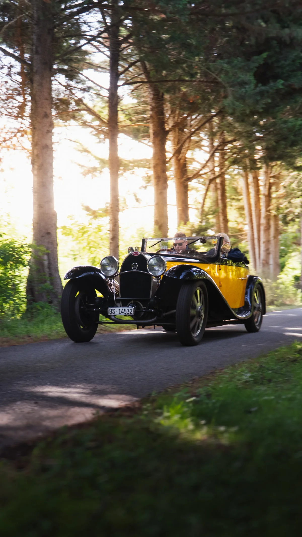 Bugatti headlights vertical shot