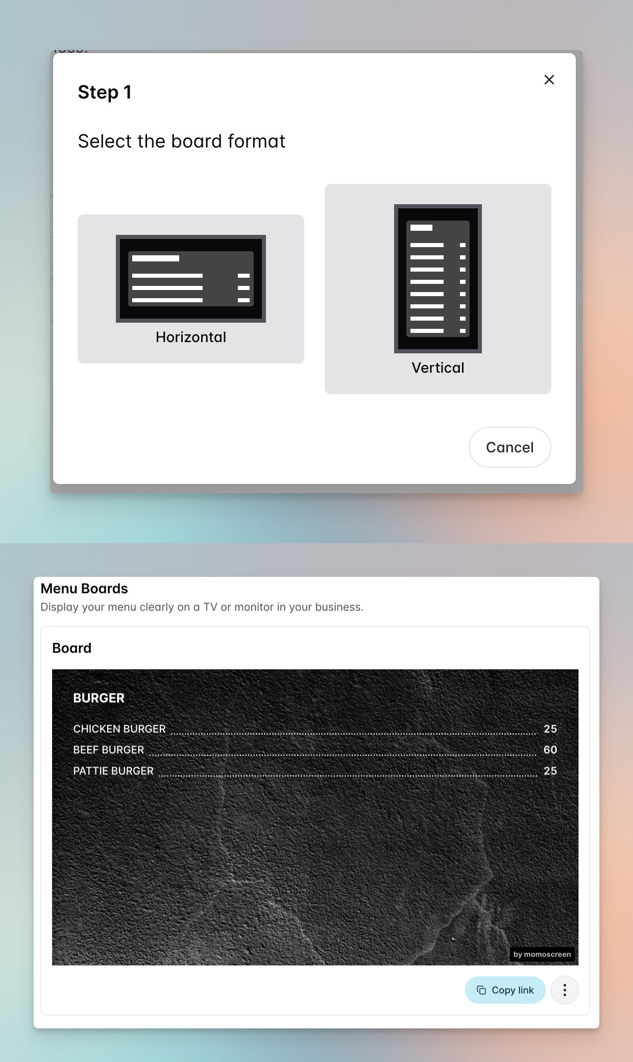 Menu Board