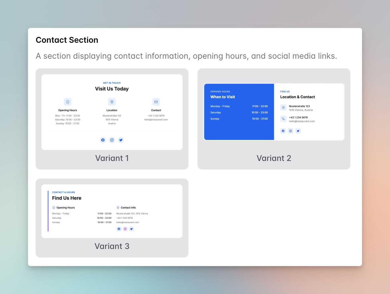 contact section