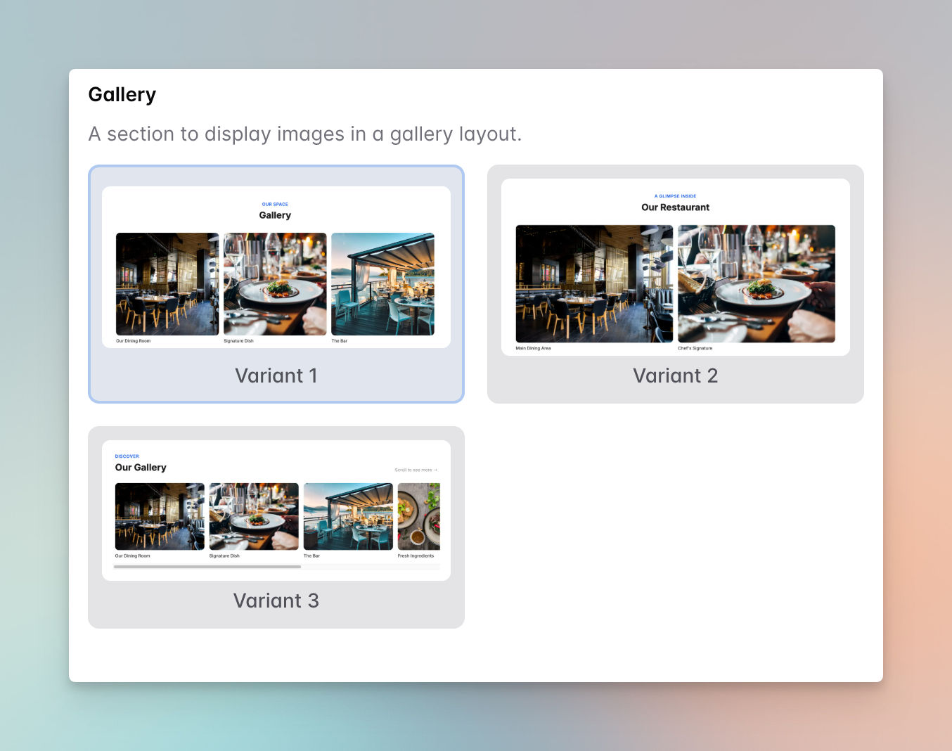 gallery