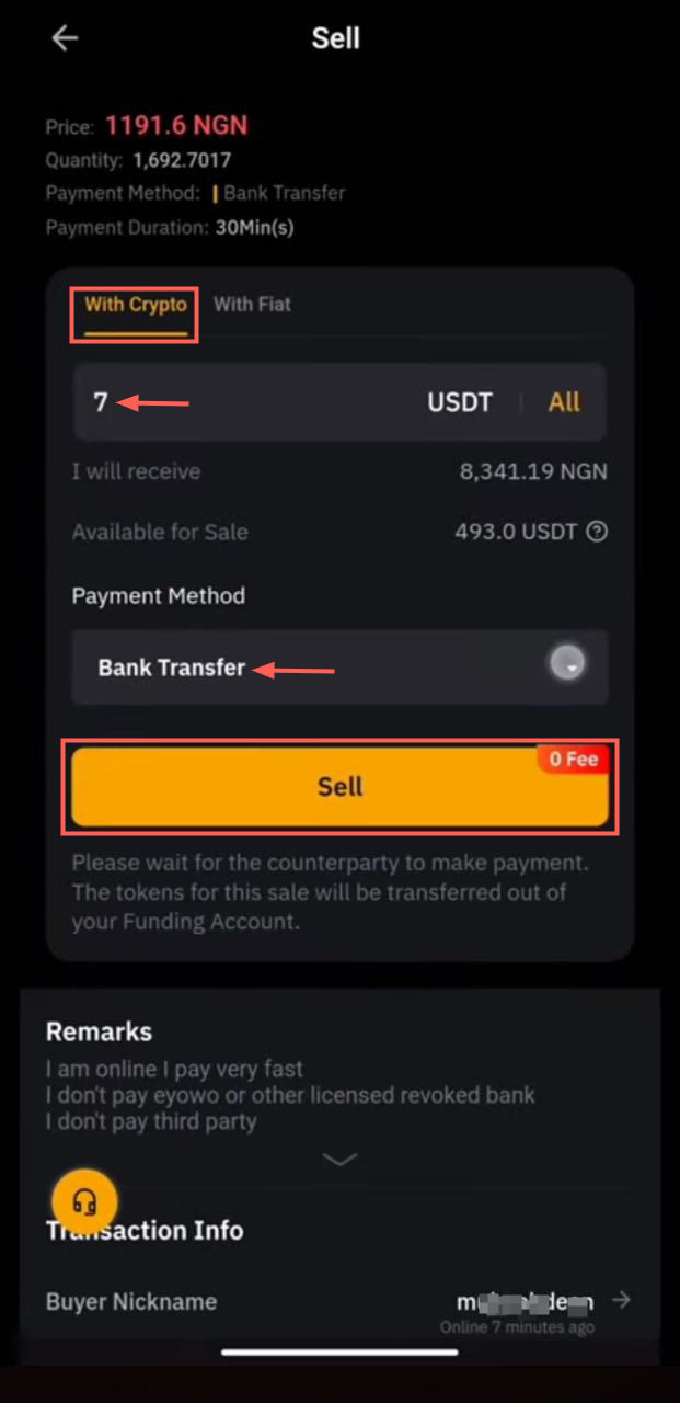 Sell USDT on Bybit Android