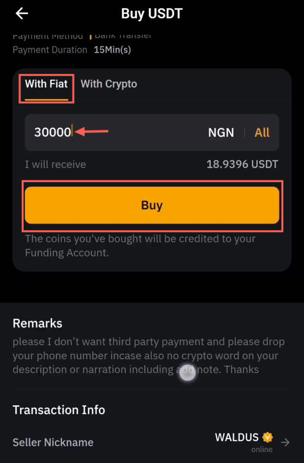 Bybit Android App - Steps to Buy USDT in Nigeria