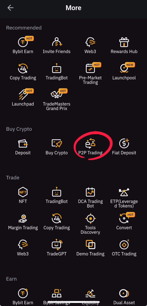 Bybit Android App - Steps to Buy USDT in Nigeria