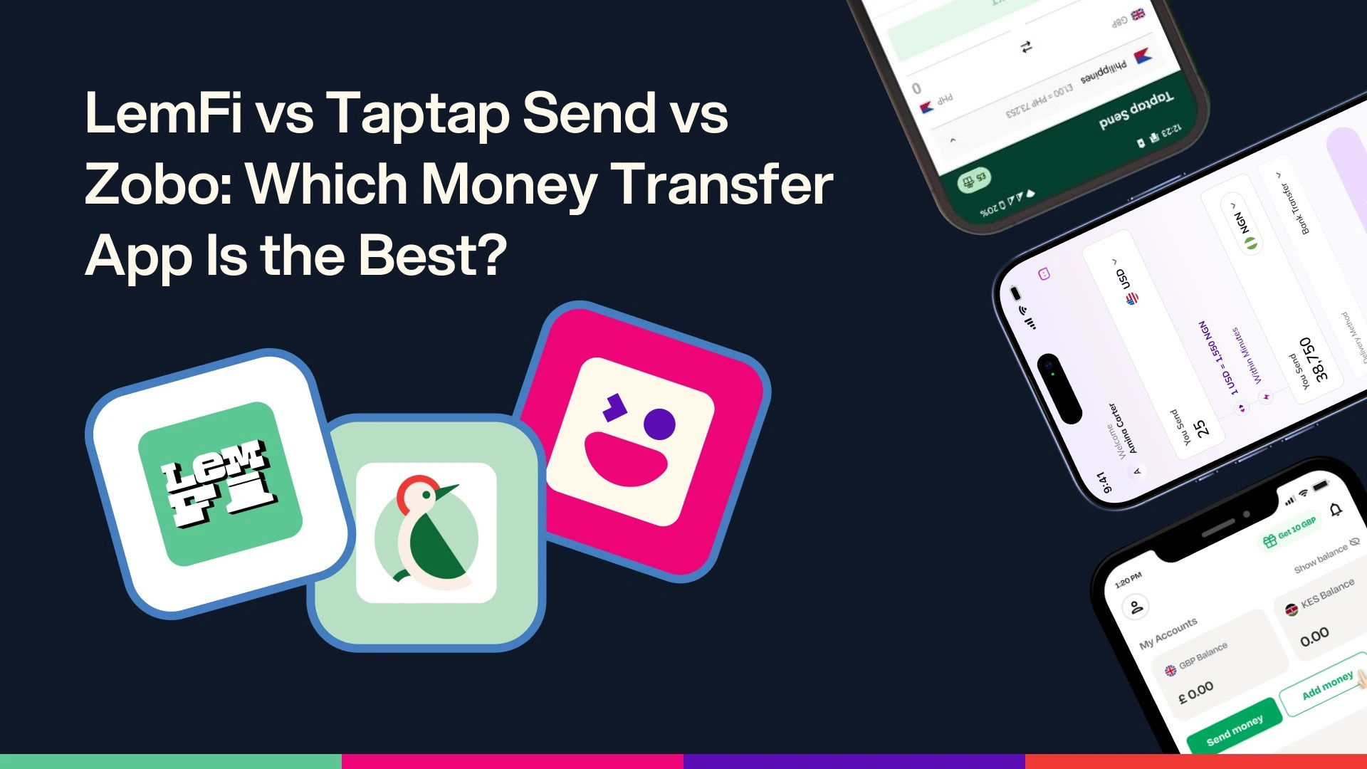 LemFi vs Taptap Send vs Zobo: Which Money Transfer App is Best