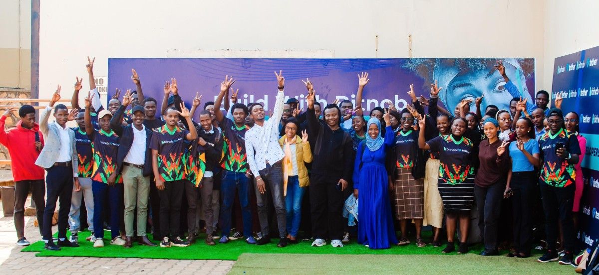 Group photo of Attendees at the Bitnob Developer Event in Uganda 2025