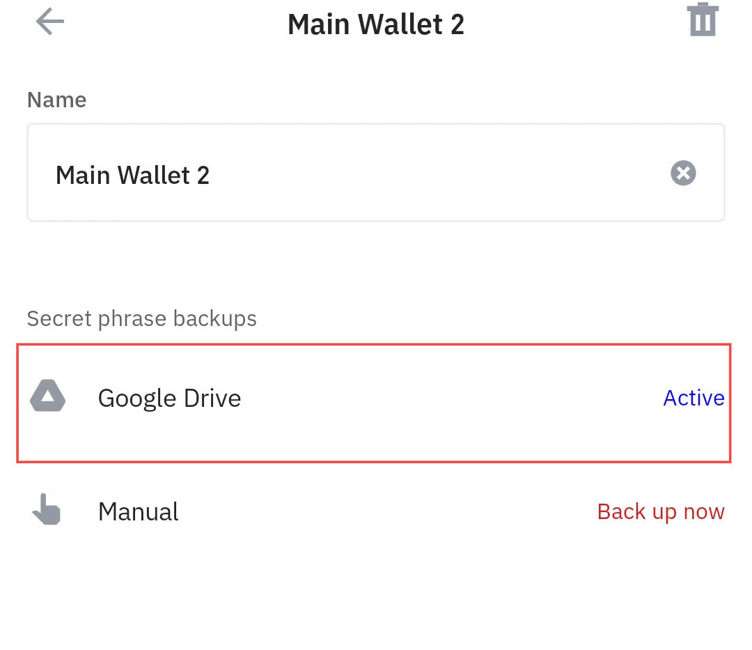 Steps to backup your Trust Wallet Account with Google Drive