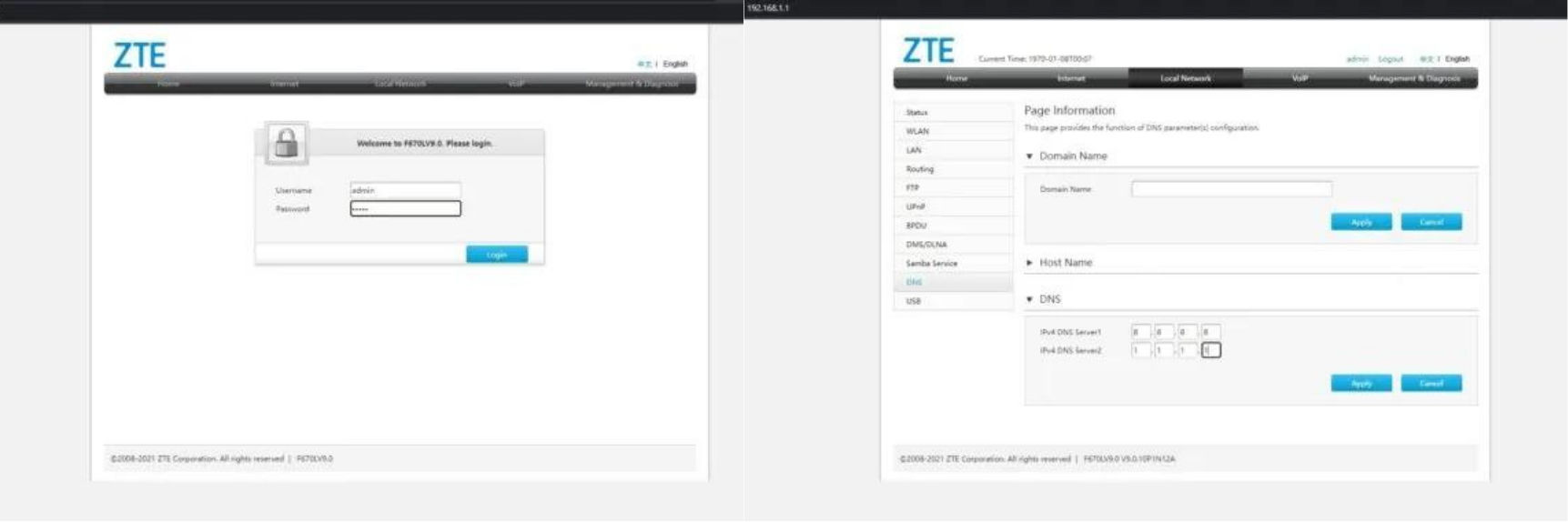 Change DNS settings on Router