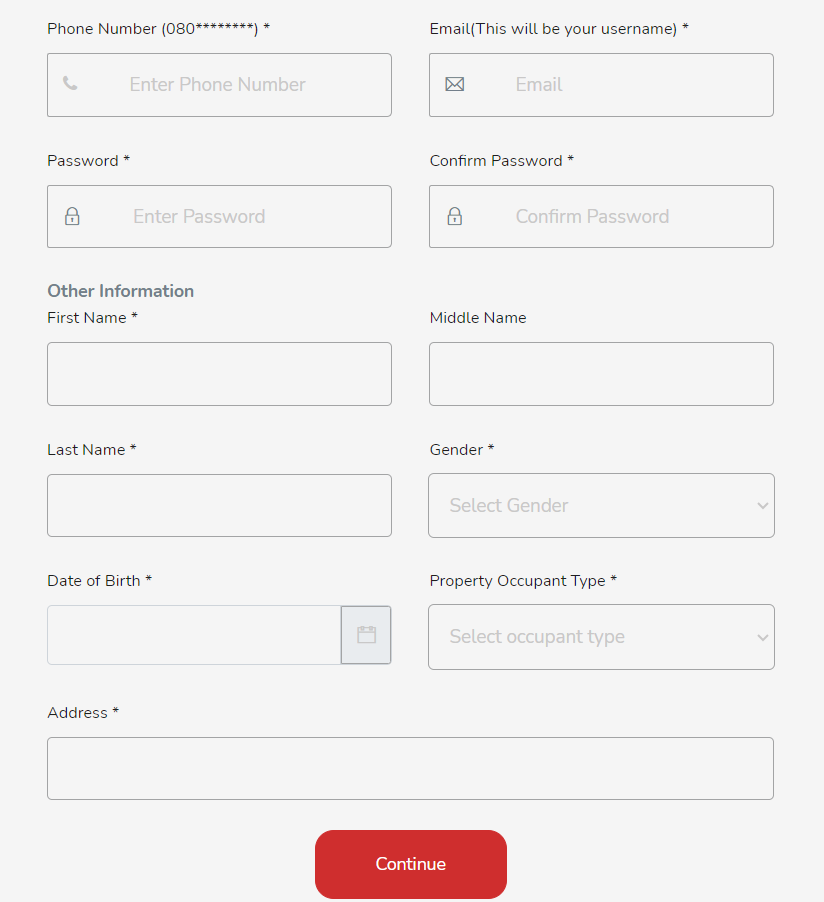 Ikeja Electricity Create Account - Other Account Settings