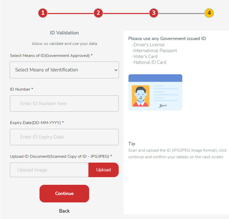 Ikeja Electrity Account KYC - Upload Goverment Issued ID