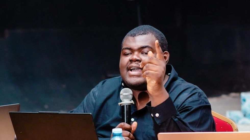 Samuel Kayandra one of the speakers at the Bitnob Developer Event in Uganda 2025