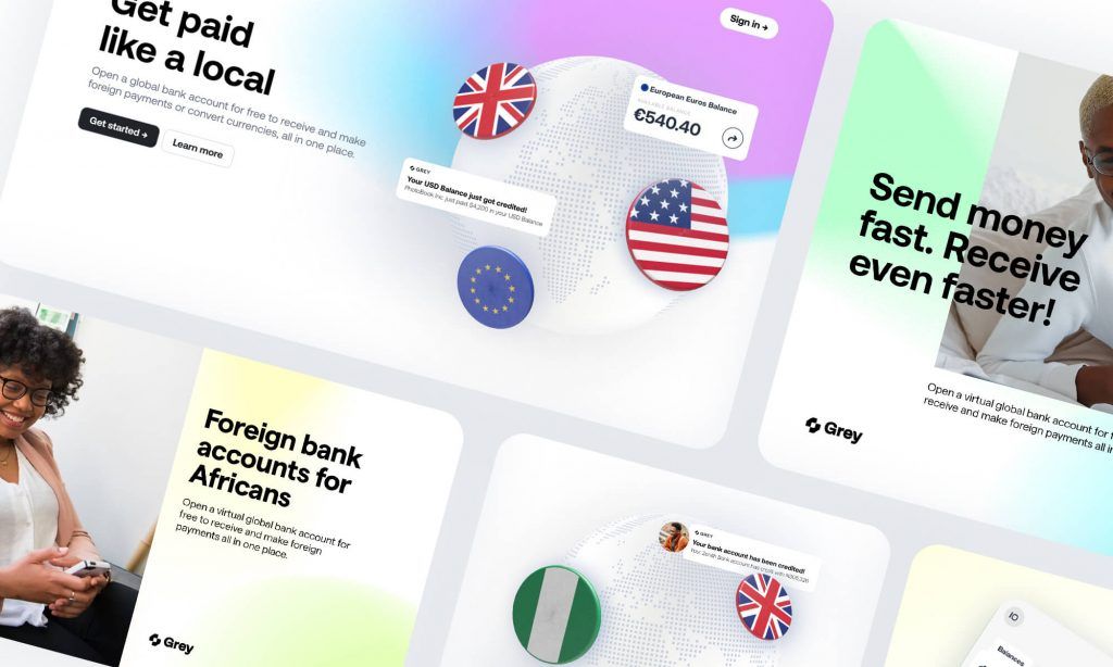 Grey Business Model - Send money fast. Recieve even faster.