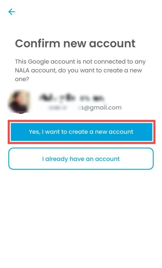 Nala Account Setup