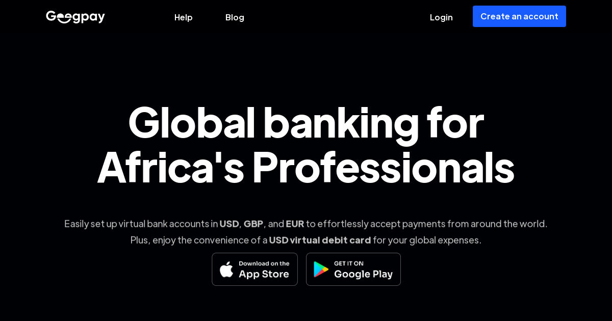 Geegpay - Global banking for Africa's Proffessionals