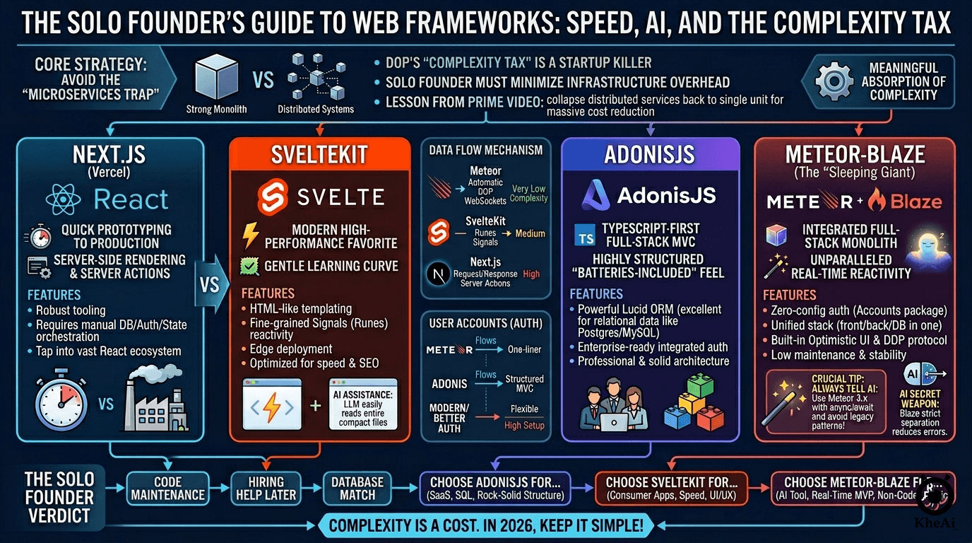The Complexity Tax: Choosing the Right Web Framework as a Solo Founder in 2026