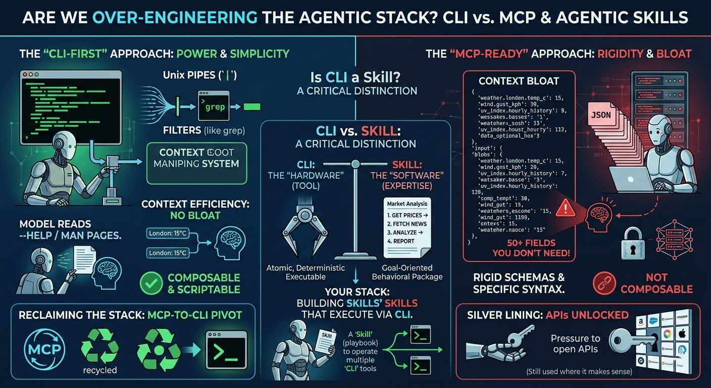 The Agentic Stack: MCP, CLI & Skill