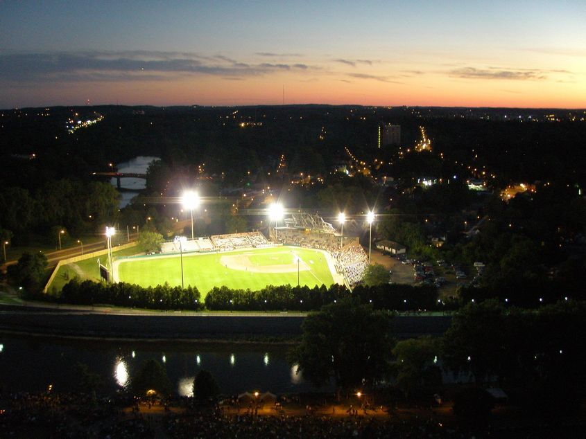 Labatt Park at dusk