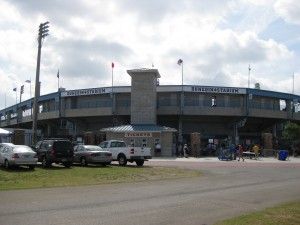 Dunedin Stadium outside view Dunedin Stadium outside view