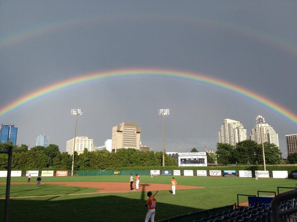 Labatt Park rainbow