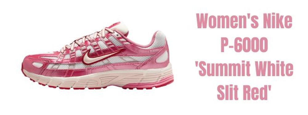 Womens Nike P 6000 Summit White Slit Red Io3496 100