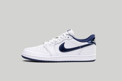 Air Jordan 1 Low '85 'White Metallic Navy' FB9933-141 Air Jordan 1 Low '85 'White Metallic Navy' FB9933-141