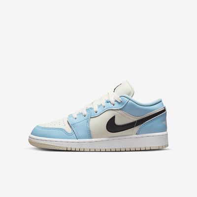 Air Jordan 1 Low GS 'Ice Blue Black' 554723-401 Air Jordan 1 Low GS 'Ice Blue Black' 554723-401