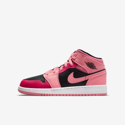 Air Jordan 1 Mid GS 'Coral Chalk Rush Pink' 554725-662 Air Jordan 1 Mid GS 'Coral Chalk Rush Pink' 554725-662