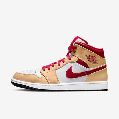 Air Jordan 1 Mid 'White Onyx Light Curry' 554724-201 Air Jordan 1 Mid 'White Onyx Light Curry' 554724-201