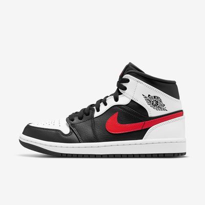 Air Jordan 1 Mid 'White/Black/Chile Red' 554724-075 Air Jordan 1 Mid 'White/Black/Chile Red' 554724-075