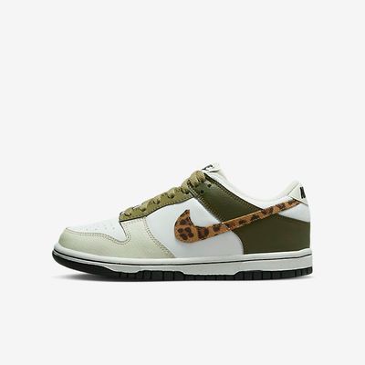 Nike Dunk Low GS 'Coconut Milk/Rough Green' - Leopard DX9282-100 Nike Dunk Low GS 'Coconut Milk/Rough Green' - Leopard DX9282-100