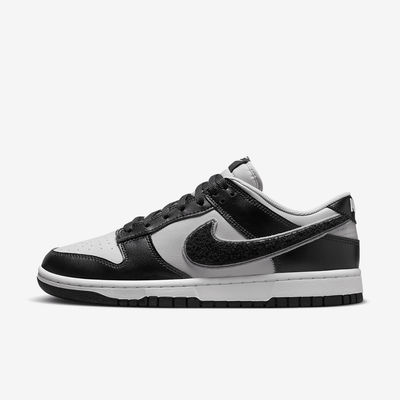 Nike Dunk Low Retro Chenille Swoosh 'Black Grey Fog' DQ7683-001 Nike Dunk Low Retro Chenille Swoosh 'Black Grey Fog' DQ7683-001