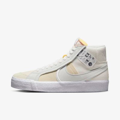 Nike SB Zoom Blazer Mid Premium Warning Label 'Summit White' DZ7587-110 Nike SB Zoom Blazer Mid Premium Warning Label 'Summit White' DZ7587-110