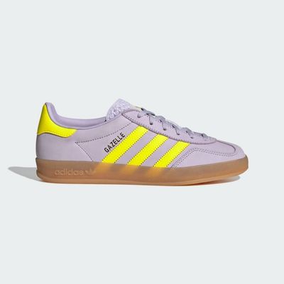 Women's adidas Originals Gazelle Indoor 'Silver Dawn Solar Yellow' IH5492 Women's adidas Originals Gazelle Indoor 'Silver Dawn Solar Yellow' IH5492