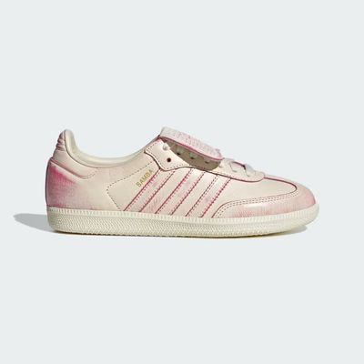 Women's adidas Originals Samba LT 'Distressed Pack' Cream White Shock Pink JR5998 Women's adidas Originals Samba LT 'Distressed Pack' Cream White Shock Pink JR5998